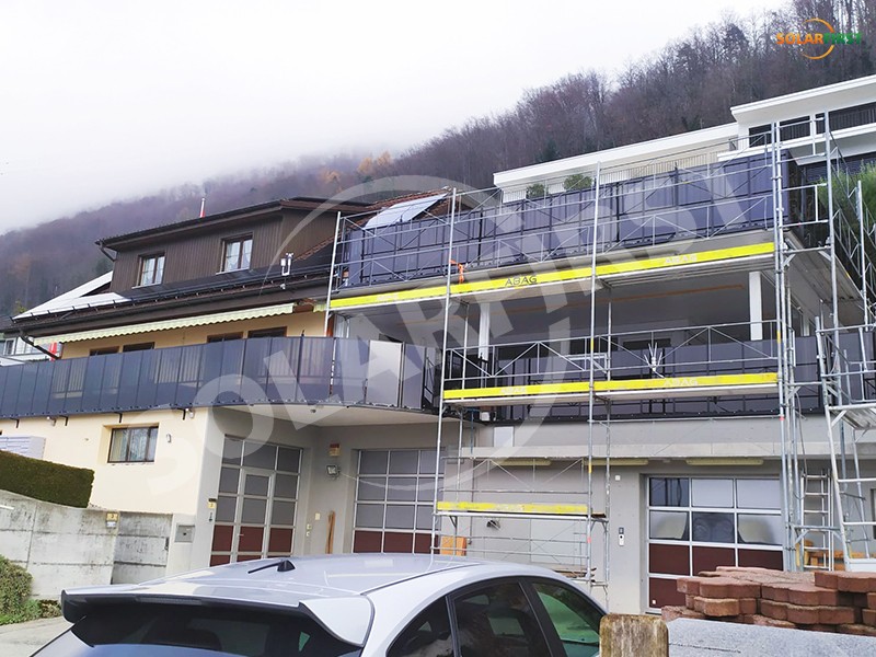 Проект ограждения балкона BIPV мощностью 8 кВт в Швейцарии