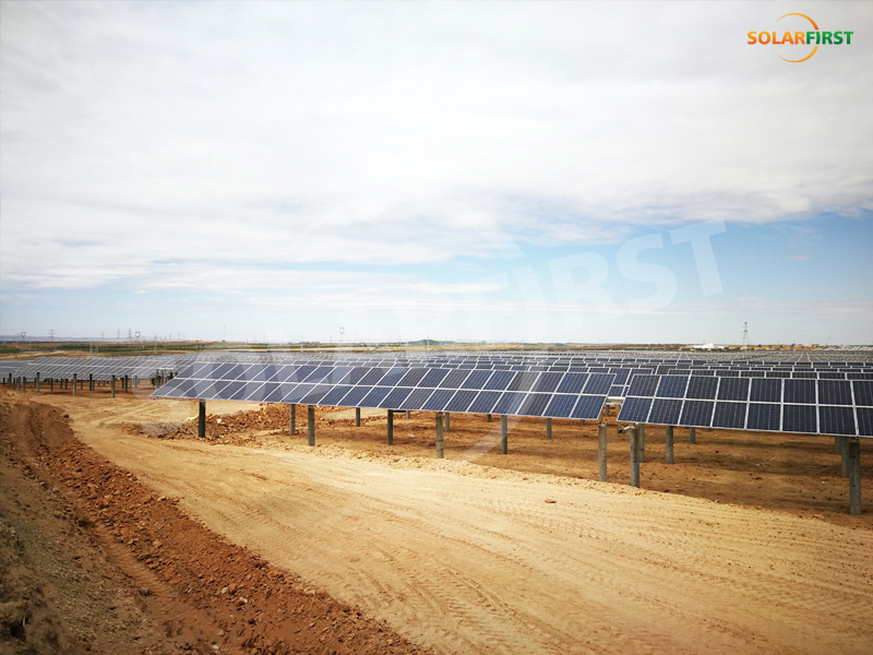 Проект плоского одноосного отслеживания Gansu 28MW